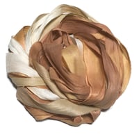 Image 7 of 10YD. AZTEC HAND DYED SARI SILK RIBBON BY COLOR BURST SILK