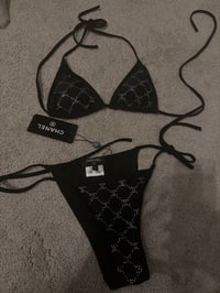 Image 1 of Rhinestone 2 piece bathing suit 