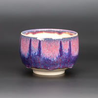 Image 1 of Magenta Flambé Waves #2 - Teabowl