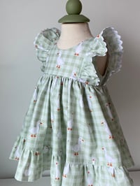 Image 4 of Silly Goose Green Gingham Baby Dress