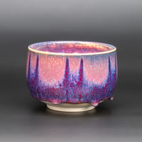 Image 2 of Magenta Flambé Waves - Large Teabowl