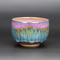 Image 1 of Vert/Purple/Blue Hoops - Large Teabowl