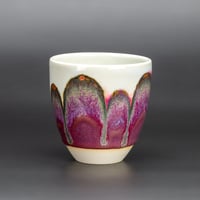 Image 1 of Magenta Flambé/Rust Arches - Tumbler