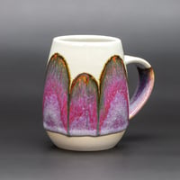 Image 1 of Pink Flambé/Rust Arches - Tulip Mug