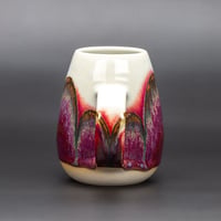 Image 3 of Magenta Flambé/Rust Arches - Tulip Mug