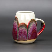 Image 1 of Magenta Flambé/Rust Arches - Tulip Mug