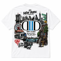 Image 2 of White DAY 2 DAY New York Limited Edition Oversized Graphic Tee