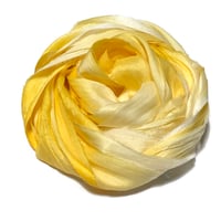 Image 5 of 10YD. MARIGOLD OMBRE HAND DYED SARI SILK RIBBON BY COLOR BURST SILK
