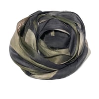 Image 1 of 10YD. MOSSY STONE HAND DYED SARI SILK RIBBON BY COLOR BURST SILK