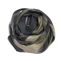 Image 7 of 10YD. MOSSY STONE HAND DYED SARI SILK RIBBON BY COLOR BURST SILK