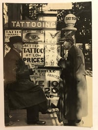 Image 1 of 1984 postcard of the Bowery in the 40’s