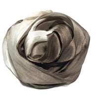 Image 3 of 10YD. MUDDY BANK HAND DYED SARI SILK RIBBON BY COLOR BURST SILK