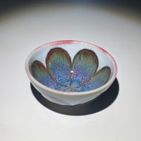 Image 3 of Blue/Rust Lily - Small Bowl/Ring Dish