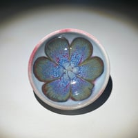 Image 1 of Blue/Rust Lily - Small Bowl/Ring Dish