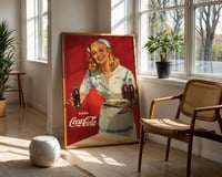 Image 2 of Coca-Cola Waitress Poster — Classic American Diner Advertising Art