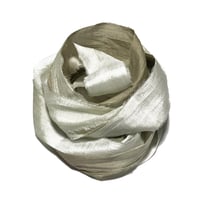 Image 2 of 10YD. SAGE OMBRE HAND DYED SARI SILK RIBBON BY COLOR BURST SILK