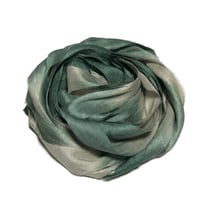 Image 3 of 10YD. BALSAM FIR HAND DYED SARI SILK RIBBON BY COLOR BURST SILK