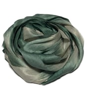 Image 4 of 10YD. BALSAM FIR HAND DYED SARI SILK RIBBON BY COLOR BURST SILK