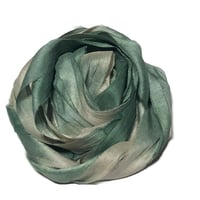 Image 5 of 10YD. BALSAM FIR HAND DYED SARI SILK RIBBON BY COLOR BURST SILK