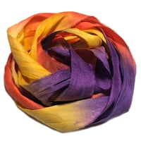 Image 2 of 10YD. BATON ROUGE HAND DYED SARI SILK RIBBON BY COLOR BURST SILK