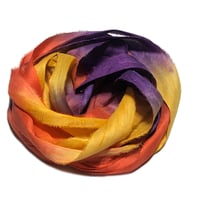Image 4 of 10YD. BATON ROUGE HAND DYED SARI SILK RIBBON BY COLOR BURST SILK