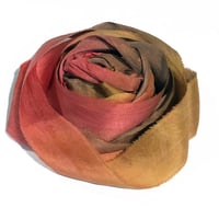 Image 1 of 10YD. CAJUN HAND DYED SARI SILK RIBBON BY COLOR BURST SILK