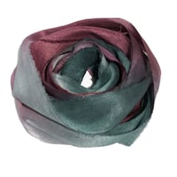 Image 1 of 10YD. ELECTRIC EEL HAND DYED SARI SILK RIBBON BY COLOR BURST SILK