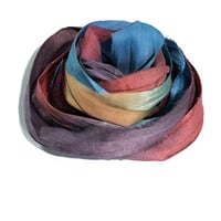 Image 3 of 10YD. CARNIVAL HAND DYED SARI SILK RIBBON BY COLOR BURST SILK