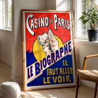 Image 1 of Vintage “Le Biographe” Casino de Paris Poster — Belle Époque French Cabaret Wall Art