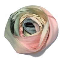 Image 2 of 10YD. GEORGIA PEACH HAND DYED SARI SILK RIBBON BY COLOR BURST SILK