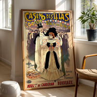 Image 1 of Vintage “Casino des Lilas” Poster — Elegant Belle Époque French Concert Hall Art