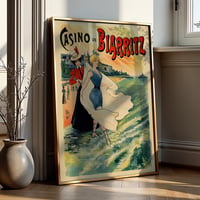 Image 1 of Vintage Casino de Biarritz Poster — Elegant Belle Époque Riviera Wall Art
