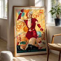 Image 1 of Vintage Odeon Casino Carnival Poster — Glamorous Art Deco Nightlife