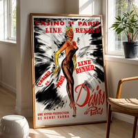 Image 1 of Vintage Line Renaud “Désirs de Paris” Poster — Glamorous French Cabaret Wall Art