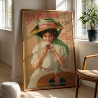 Image 1 of Vintage Dr Pepper Poster — Elegant Edwardian Soda Advertising Art