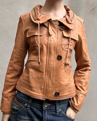 Image 11 of TAN UTILITY LEATHER JACKET