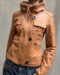 Image 10 of TAN UTILITY LEATHER JACKET
