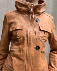 Image 12 of TAN UTILITY LEATHER JACKET