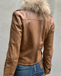 Image 6 of FUR COLLAR LEATHER JACKET