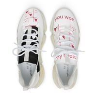 Image 2 of Men's Mesh Sneakers — 'You Won My Heart' Graphic Athletic Shoes