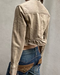 Image 4 of BEIGE FRILL CROPPED JACKET