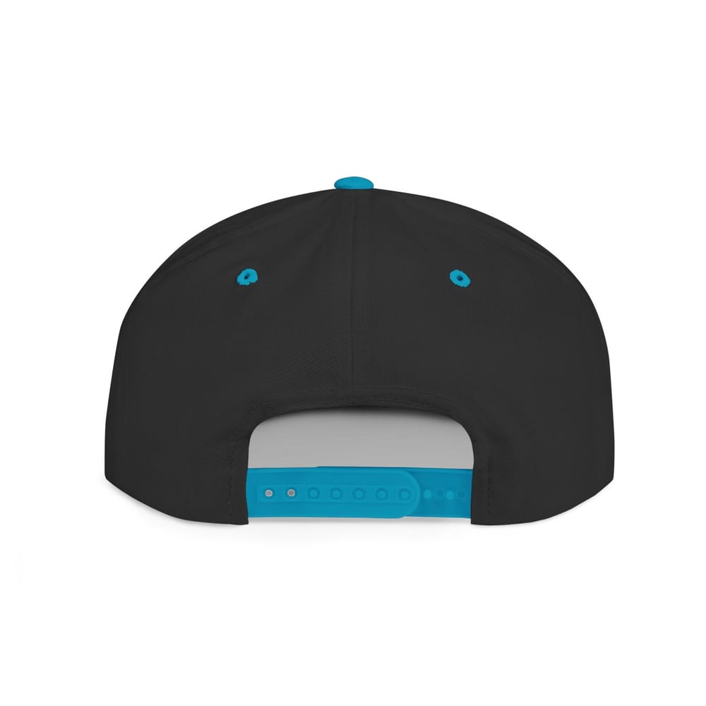 Image of Pink Glitter 'Peek-a-Boo Bitches' Flat Bill Snapback Hat