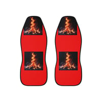Image 1 of Flame Graphic Car Seat Covers – Red Bonfire Design