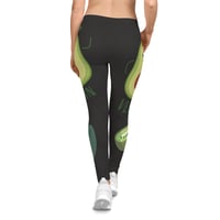 Image 1 of Vegan Avocado Print Leggings – Cute Fruit Pattern All-Over Print