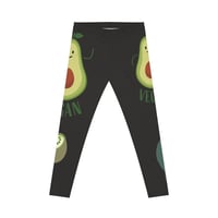 Image 2 of Vegan Avocado Print Leggings – Cute Fruit Pattern All-Over Print