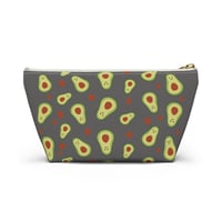 Image 5 of Avocado Pattern Accessory Pouch — Cute T-Bottom Makeup & Travel Organizer