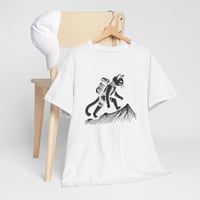 Image 1 of Hiking Cat T‑Shirt — Mountain Explorer Cat Graphic Tee