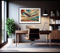 Image 4 of Stampa Fine Art in stile vintage C-130H "Hercules"