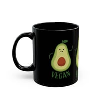 Image 3 of Vegan Avocado Black Mug — Cute Plant-Based Coffee Cup (11oz & 15oz)