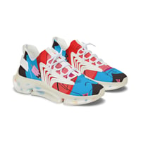 Image 1 of Women’s Mesh Sneakers — Cute Blue Cat Graphic Athletic Shoes